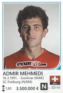 Sticker Admir Mehmedi - Brazil 2014 n. 451 - Rafo