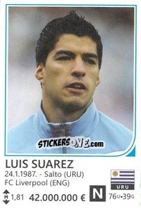Sticker Luis Suarez - Brazil 2014 - Rafo