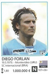 Sticker Diego Forlan - Brazil 2014 n. 468 - Rafo
