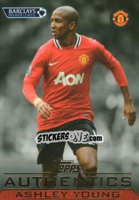 Sticker Ashley Young - Authentics Trading Cards 2011-2012 - Topps