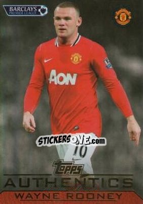 Sticker Wayne Rooney - Authentics Trading Cards 2011-2012 n. 28 - Topps