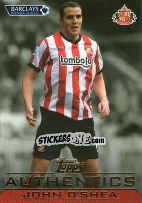 Sticker John O'Shea - Authentics Trading Cards 2011-2012 - Topps