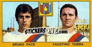 Cromo Bruno Pace / Faustino Turra - Calciatori 1969-1970 - Panini