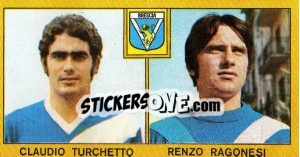 Sticker Claudio Turchetto / Renzo Ragonesi - Calciatori 1969-1970 - Panini