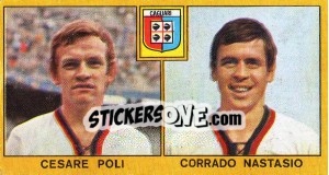 Sticker Cesare Poli / Corrado Nastasio - Calciatori 1969-1970 n. 63 - Panini