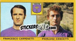 Sticker Francesco Carpenetti / Pierluigi Cencetti - Calciatori 1969-1970 - Panini