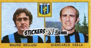 Sticker Mauro Bellugi / Giancarlo Cella - Calciatori 1969-1970 n. 95 - Panini