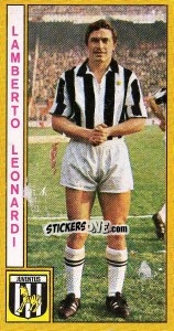 Sticker Lamberto Leonardi - Calciatori 1969-1970 n. 107 - Panini