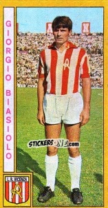 Cromo Giorgio Biasiolo - Calciatori 1969-1970 - Panini