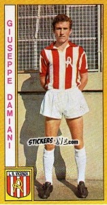Sticker Giuseppe Damiani - Calciatori 1969-1970 n. 122 - Panini