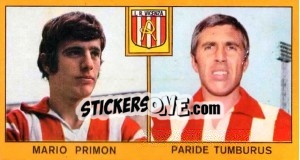 Cromo Mario Primon / Paride Tumburus - Calciatori 1969-1970 - Panini