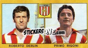 Cromo Roberto Derlin / Primo Rigoni - Calciatori 1969-1970 - Panini