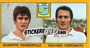 Cromo Giuseppe Papadopulo / Giuliano Fortunato - Calciatori 1969-1970 - Panini