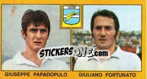 Sticker Giuseppe Papadopulo / Giuliano Fortunato - Calciatori 1969-1970 n. 143 - Panini