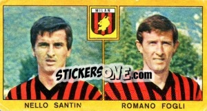 Sticker Nello Santin / Romano Fogli - Calciatori 1969-1970 n. 159 - Panini