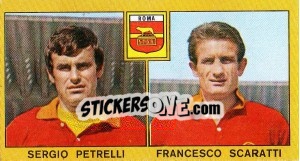 Sticker Sergio Petrelli / Francesco Scaratti - Calciatori 1969-1970 - Panini