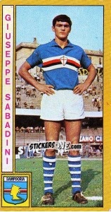 Cromo Giuseppe Sabadini - Calciatori 1969-1970 - Panini