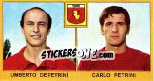 Sticker Umberto Depetrini / Carlo Petrini - Calciatori 1969-1970 n. 239 - Panini