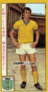 Cromo Emiliano Mascetti - Calciatori 1969-1970 - Panini