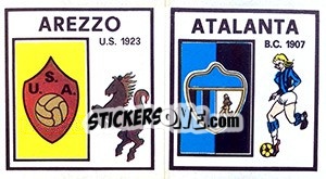 Figurina Scudetto Arezzo / Atalanta - Calciatori 1969-1970 - Panini