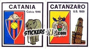 Sticker Scudetto Catania / Catanzaro - Calciatori 1969-1970 n. 278 - Panini