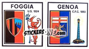 Sticker Scudetto Foggia / Genoa - Calciatori 1969-1970 - Panini
