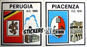 Figurina Scudetto Perugia / Piacenza - Calciatori 1969-1970 - Panini