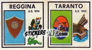 Sticker Scudetto Reggina / Taranto - Calciatori 1969-1970 n. 285 - Panini