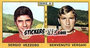 Sticker Vezzoso / Vergani - Calciatori 1969-1970 n. 288 - Panini