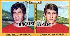 Sticker Damiano / Bertarelli - Calciatori 1969-1970 n. 291 - Panini