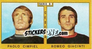 Figurina Cimpiel / Giacinti - Calciatori 1969-1970 - Panini