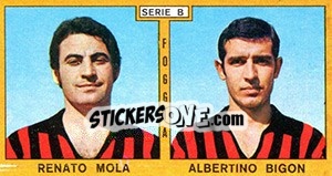 Sticker Mola / Bigon - Calciatori 1969-1970 n. 328 - Panini