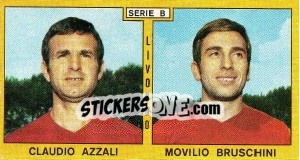 Cromo Azzali / Bruschini - Calciatori 1969-1970 - Panini