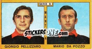 Sticker Pellizzaro / Da Pozzo - Calciatori 1969-1970 n. 341 - Panini