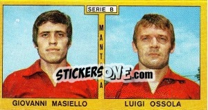 Sticker Masiello / Ossola - Calciatori 1969-1970 n. 342 - Panini