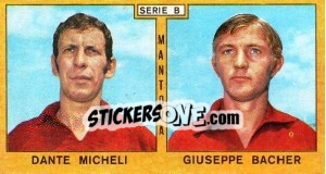 Sticker Micheli / Bacher - Calciatori 1969-1970 - Panini
