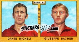 Sticker Micheli / Bacher - Calciatori 1969-1970 n. 343 - Panini