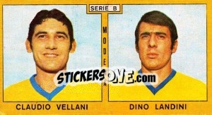 Figurina Vellani / Landini - Calciatori 1969-1970 - Panini