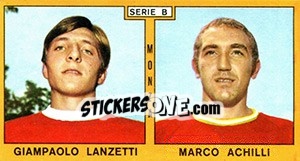 Sticker Giampaolo Lanzetti / Marco Achilli - Calciatori 1969-1970 n. 357 - Panini