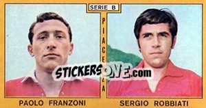 Sticker Franzoni / Robbiati - Calciatori 1969-1970 n. 370 - Panini