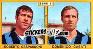 Sticker Gasparroni / Casati - Calciatori 1969-1970 - Panini