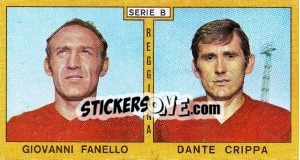 Sticker Fanello / Crippa - Calciatori 1969-1970 n. 381 - Panini