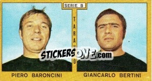 Sticker Baroncini / Bertini - Calciatori 1969-1970 n. 389 - Panini