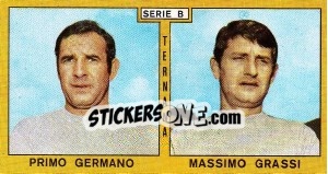 Sticker Germano / Grassi - Calciatori 1969-1970 n. 395 - Panini