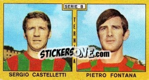 Sticker Castelletti / Fontana - Calciatori 1969-1970 - Panini