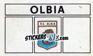 Sticker Scudetto Olbia - Calciatori 1969-1970 - Panini