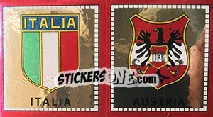 Sticker Scudetto Italia / Austria - Calciatori 1969-1970 - Panini