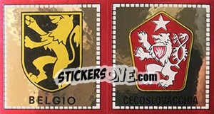 Sticker Scudetto Belgio / Cecoslovacchia - Calciatori 1969-1970 - Panini