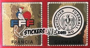 Sticker Scudetto Francia / Germania - Calciatori 1969-1970 - Panini