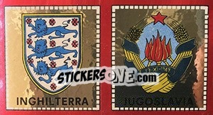 Sticker Scudetto Inghilterra / Jugoslavia - Calciatori 1969-1970 - Panini